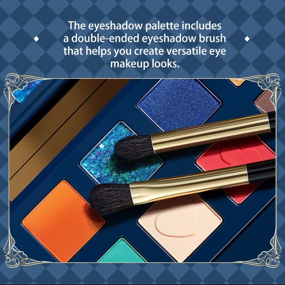 ZEESEA ALICE IN WONDERLAND CHESHIRE CAT BLUE SHADOW PALETTE DIAMOND GLITTER NIB - Picture 15 of 16